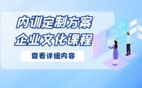 企業(yè)文化內訓課程匯總表